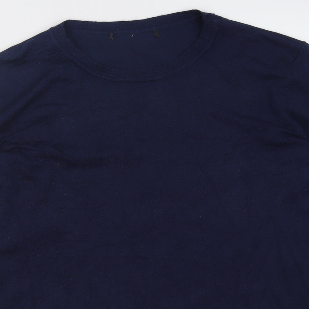 George Womens Blue Crew Neck  Viscose Pullover Jumper Size 10