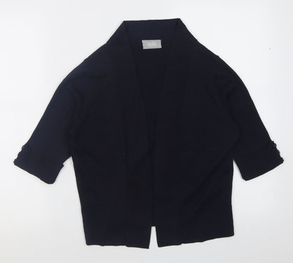 Wallis Womens Blue V-Neck  Cotton Cardigan Jumper Size S
