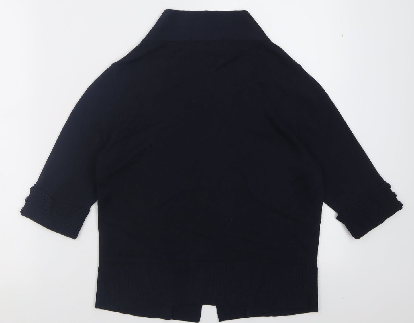 Wallis Womens Blue V-Neck  Cotton Cardigan Jumper Size S