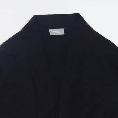 Wallis Womens Blue V-Neck  Cotton Cardigan Jumper Size S