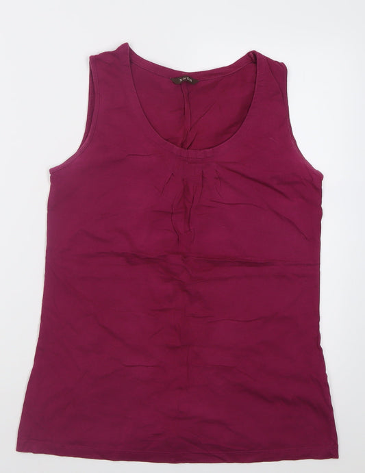 Womens UK Size 10 Savoir Purple Basic Tank