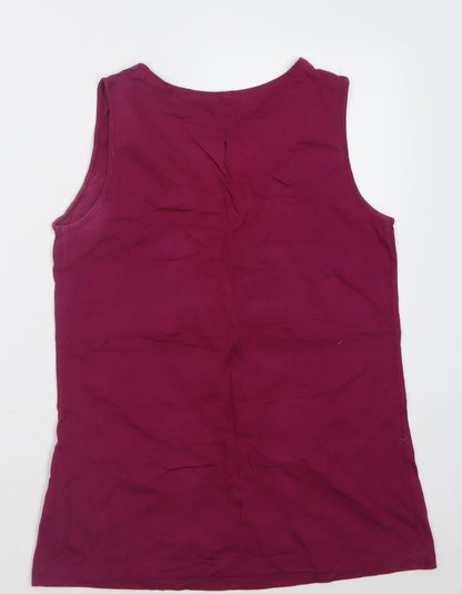 Womens UK Size 10 Savoir Purple Basic Tank