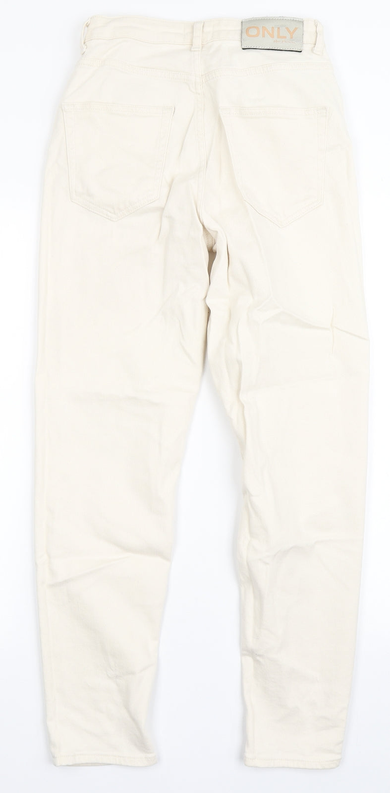 Only Womens Ivory  Cotton Skinny Jeans Size S L27.5 in Regular Button