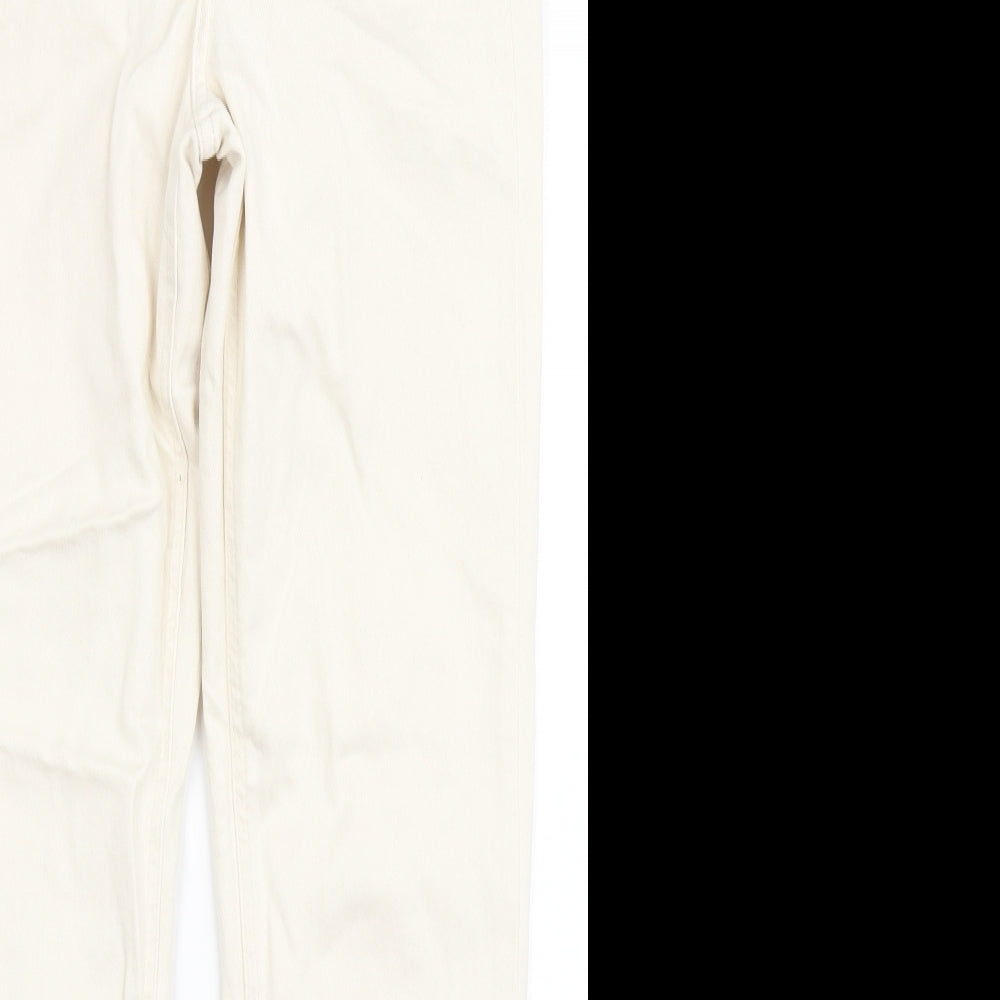 Only Womens Ivory  Cotton Skinny Jeans Size S L27.5 in Regular Button