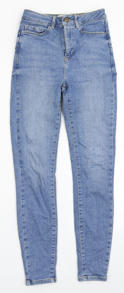 New Look Womens Blue  Cotton Skinny Jeans Size 6 L28 in Regular Button