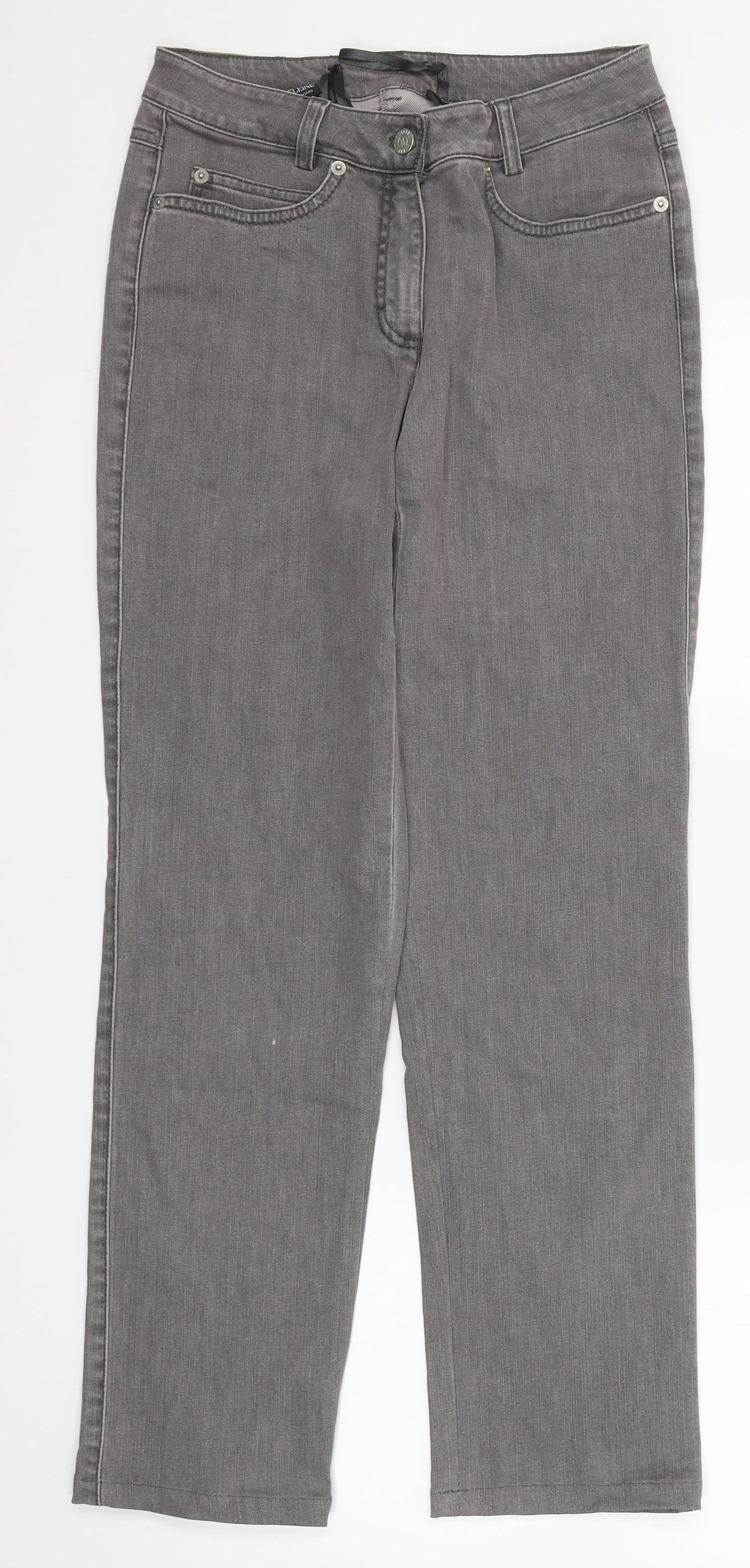 Madeleine Womens Blue  Cotton Skinny Jeans Size 8 L28 in Slim Button
