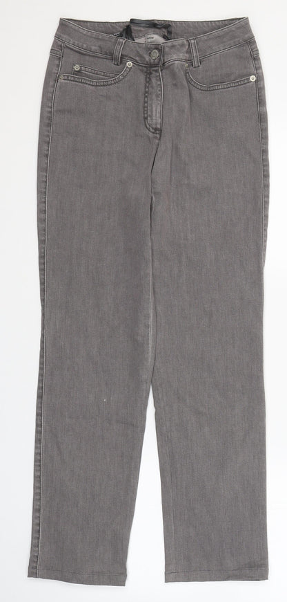 Madeleine Womens Blue  Cotton Skinny Jeans Size 8 L28 in Slim Button