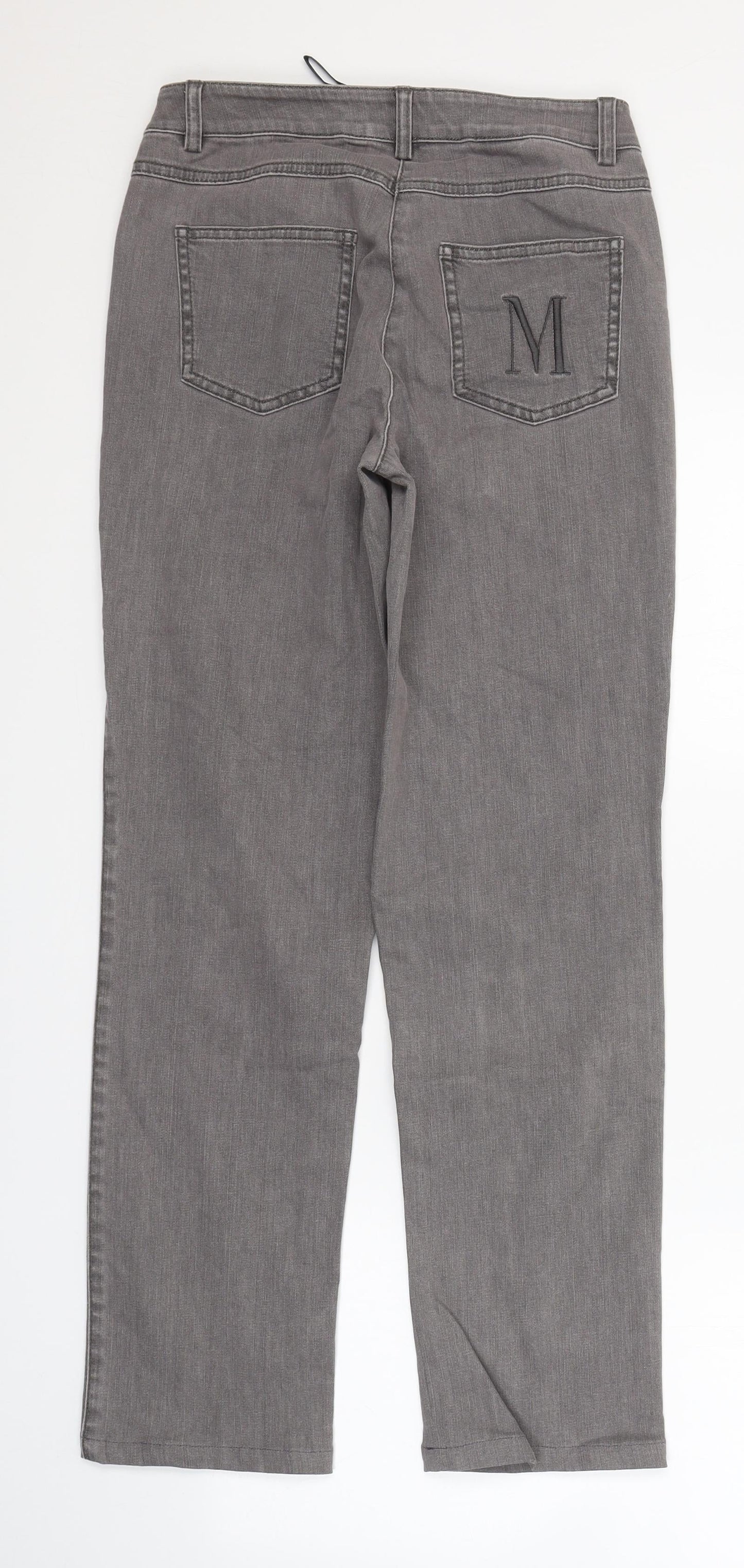 Madeleine Womens Blue  Cotton Skinny Jeans Size 8 L28 in Slim Button