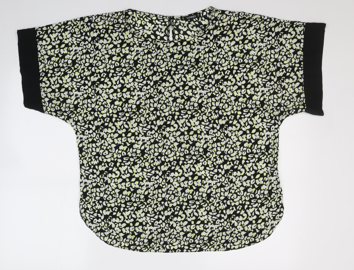 Womens UK Size M Dunnes Stores Black Jersey Blouse