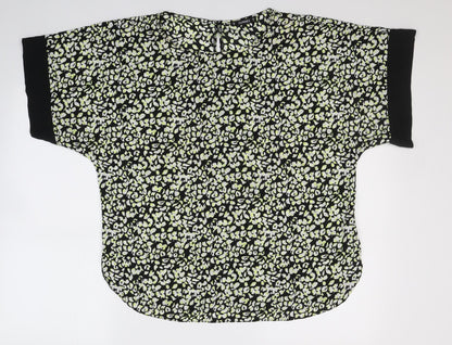 Womens UK Size M Dunnes Stores Black Jersey Blouse