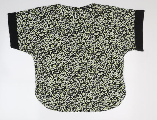 Womens UK Size M Dunnes Stores Black Jersey Blouse
