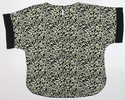 Womens UK Size M Dunnes Stores Black Jersey Blouse