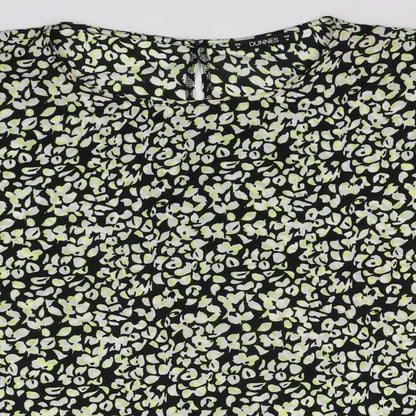 Womens UK Size M Dunnes Stores Black Jersey Blouse
