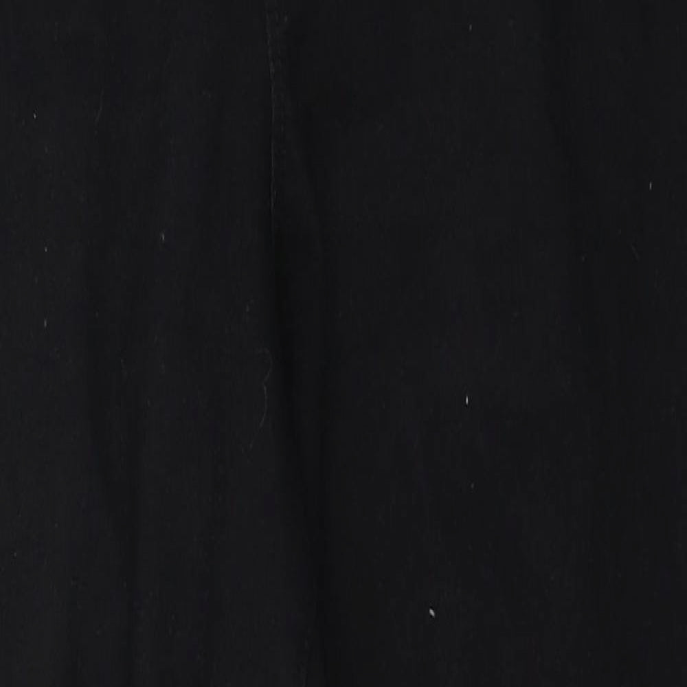 Denim & Co. Womens Black  Cotton Skinny Jeans Size 14 L27 in Regular Button