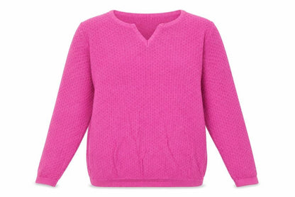 Womens UK Size M ISLE Essentials Pink Pullover Jumper