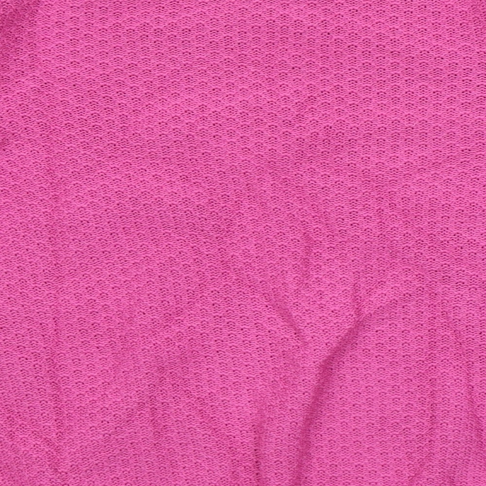 ISLE Essentials  Womens Pink V-Neck  Cotton Pullover Jumper Size M