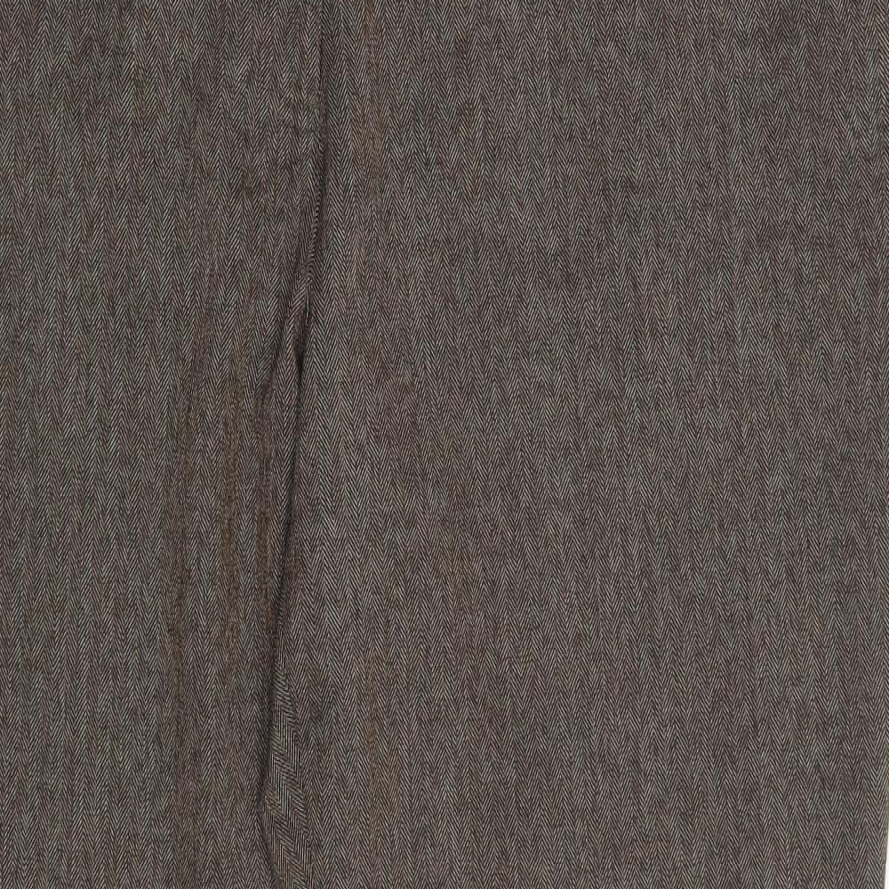 Matalan Womens Brown  Polyester Dress Pants Trousers Size 18 L31 in Regular Zip