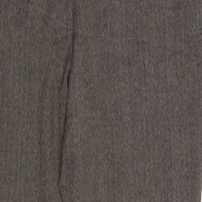 Matalan Womens Brown  Polyester Dress Pants Trousers Size 18 L31 in Regular Zip