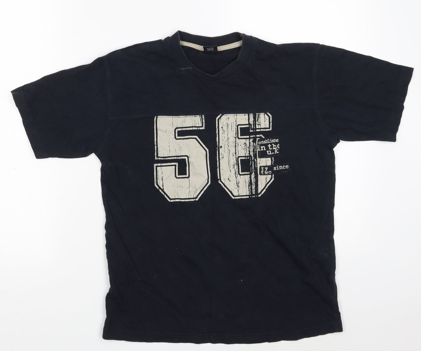 NEXT Boys Black  100% Cotton Basic T-Shirt Size 10 Years Round Neck  - 56 - Fifty Six