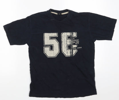 NEXT Boys Black  100% Cotton Basic T-Shirt Size 10 Years Round Neck  - 56 - Fifty Six