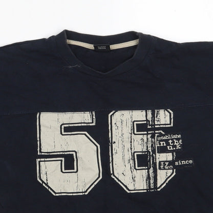 NEXT Boys Black  100% Cotton Basic T-Shirt Size 10 Years Round Neck  - 56 - Fifty Six