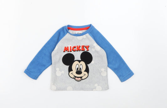 Primark Baby Blue  Polyester Pullover Jumper Size 6-9 Months   - Disney Mickey Mouse