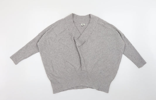 Womens UK Size M River Island Grey Pullover Jumper
