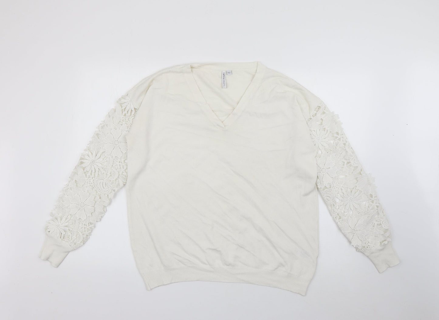 Womens UK Size 16 Capsule White Pullover Jumper
