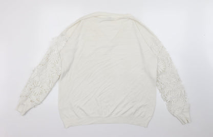 Womens UK Size 16 Capsule White Pullover Jumper