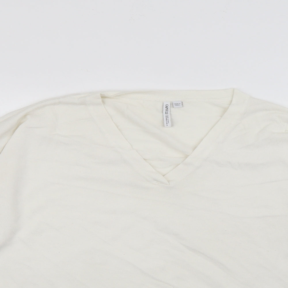Womens UK Size 16 Capsule White Pullover Jumper
