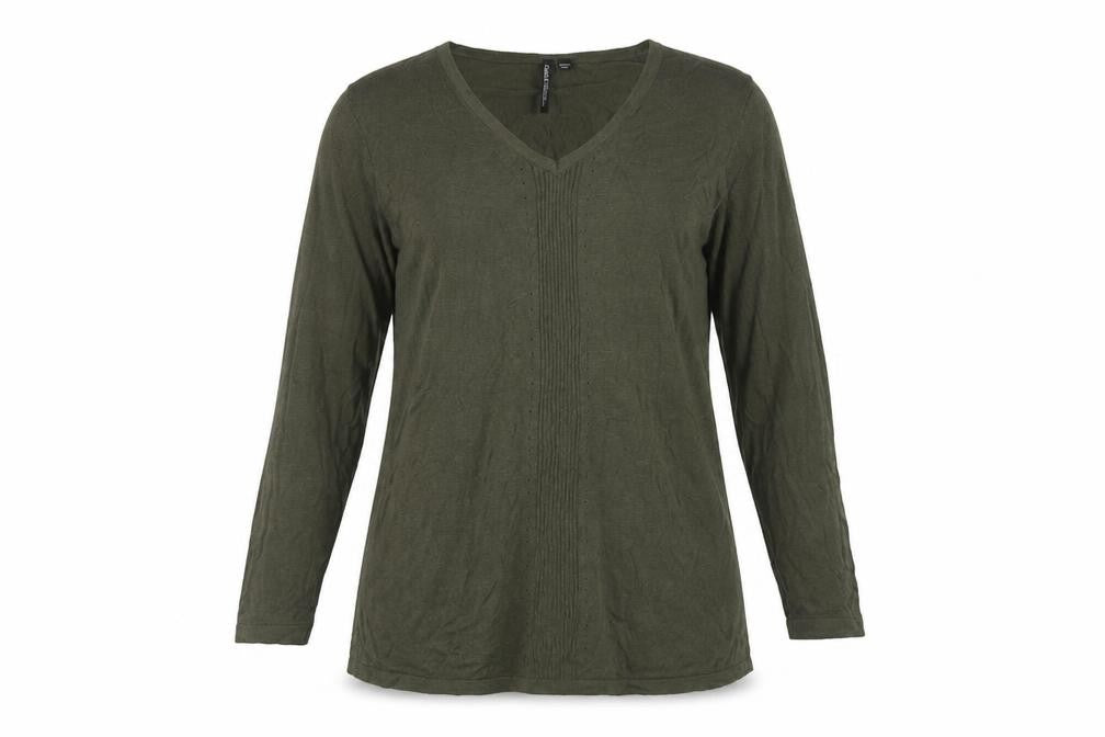 Capsule Womens Green V-Neck Viscose Pullover Jumper Size 12