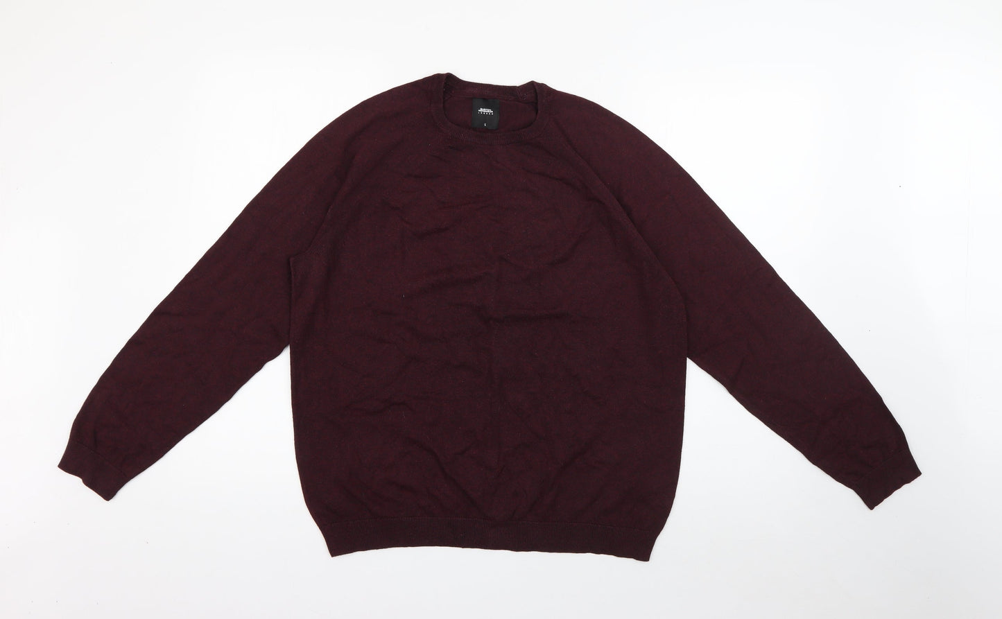 Burton Mens Purple Crew Neck  Cotton Pullover Jumper Size L