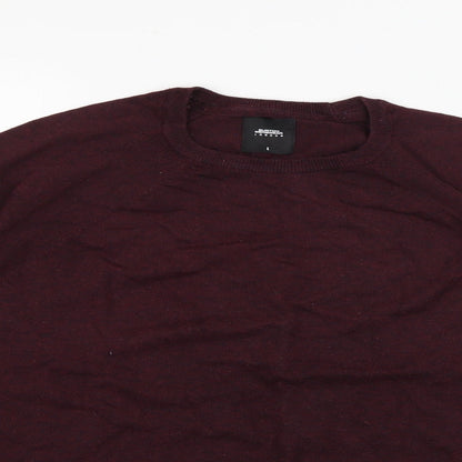 Burton Mens Purple Crew Neck  Cotton Pullover Jumper Size L