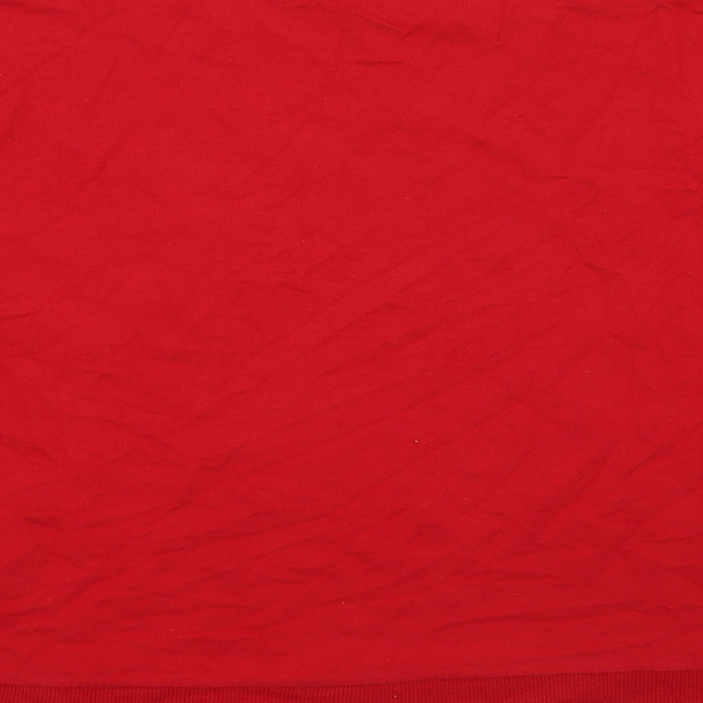 H&M Womens Red  Cotton Pullover Sweatshirt Size XS