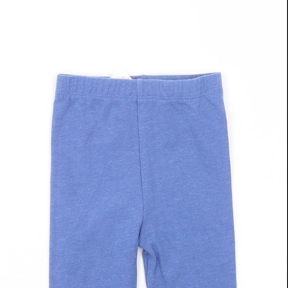 Peacocks Baby Blue  Cotton Jogger Leggings Size 6-9 Months   - Leggings