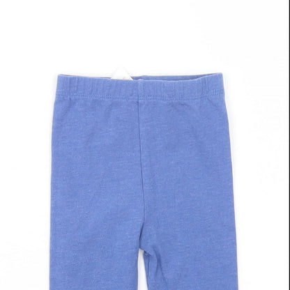 Peacocks Baby Blue  Cotton Jogger Leggings Size 6-9 Months   - Leggings