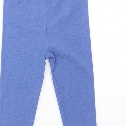 Peacocks Baby Blue  Cotton Jogger Leggings Size 6-9 Months   - Leggings