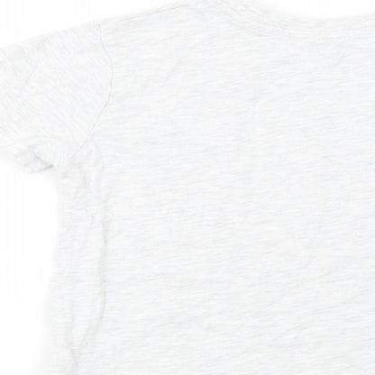 Primark Girls Grey  Cotton Basic T-Shirt Size 3-4 Years Crew Neck Pullover - California
