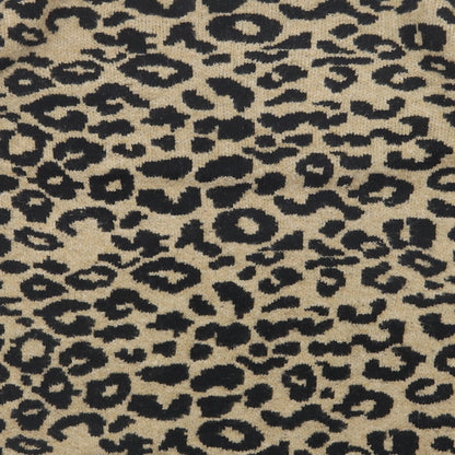 Introspect Womens Beige Crew Neck Animal Print Acrylic Pullover Jumper Size M