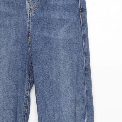 Topshoop Womens Blue  Cotton Skinny Jeans Size 26 L32 in Regular Button