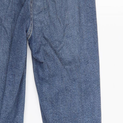 Topshoop Womens Blue  Cotton Skinny Jeans Size 26 L32 in Regular Button