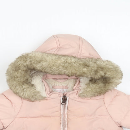 F&F Baby Pink   Puffer Jacket Jacket Size 0-3 Months   Zip