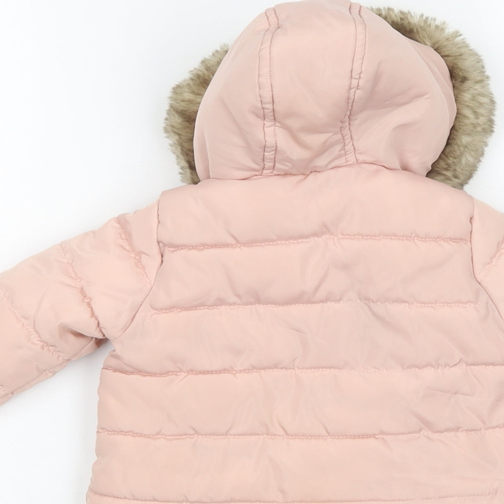 F&F Baby Pink   Puffer Jacket Jacket Size 0-3 Months   Zip