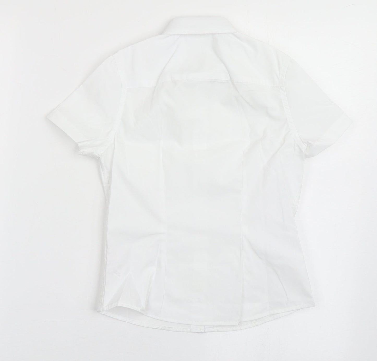 F&F Girls White  Polyester Basic Button-Up Size 6-7 Years Collared Button - School Wear