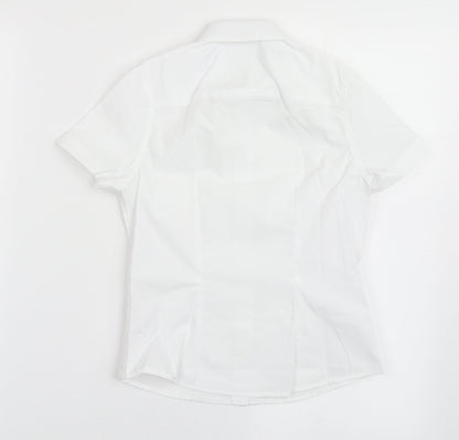 F&F Girls White  Polyester Basic Button-Up Size 6-7 Years Collared Button - School Wear