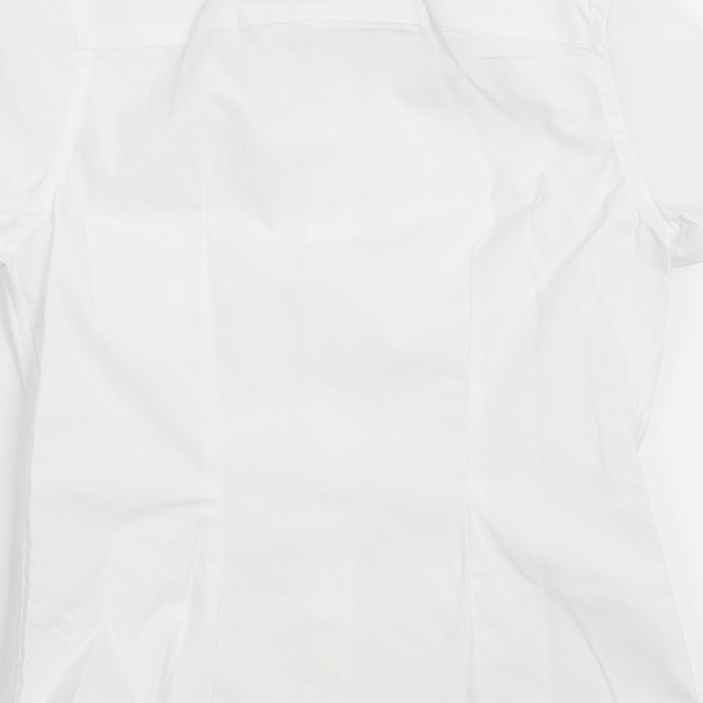 F&F Girls White  Polyester Basic Button-Up Size 6-7 Years Collared Button - School Wear