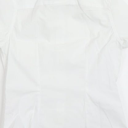 F&F Girls White  Polyester Basic Button-Up Size 6-7 Years Collared Button - School Wear
