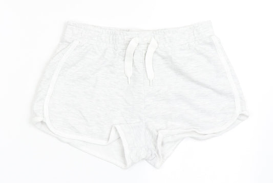 Dunnes Stores Womens Grey  Cotton Hot Pants Shorts Size 25 in  Regular Drawstring
