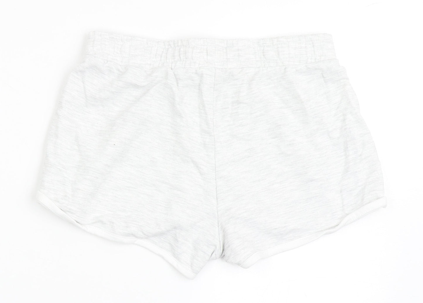 Dunnes Stores Womens Grey  Cotton Hot Pants Shorts Size 25 in  Regular Drawstring