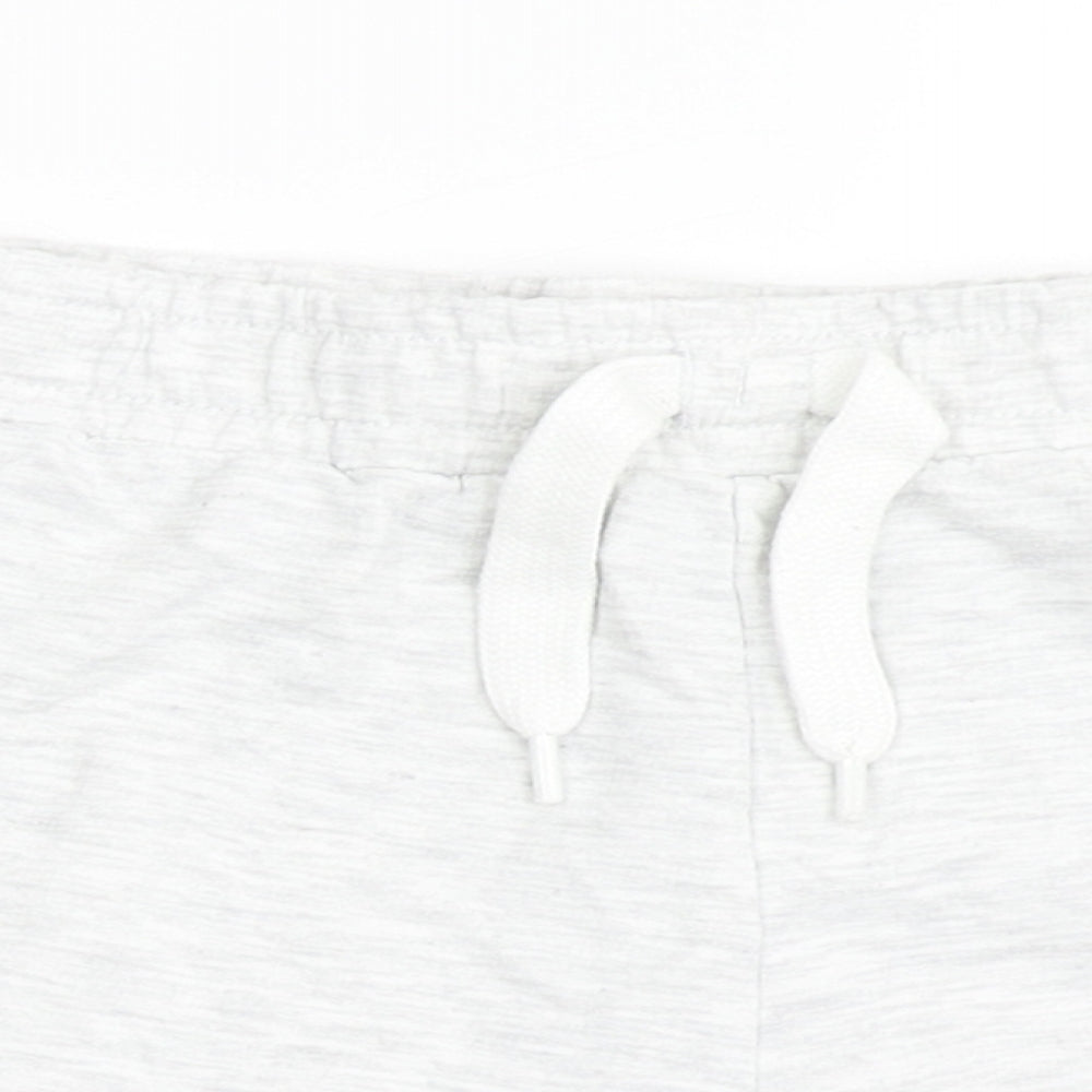 Dunnes Stores Womens Grey  Cotton Hot Pants Shorts Size 25 in  Regular Drawstring